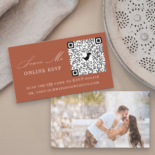 Photo Online OSA QR Code Terracotta Bröllop Tilläggskort