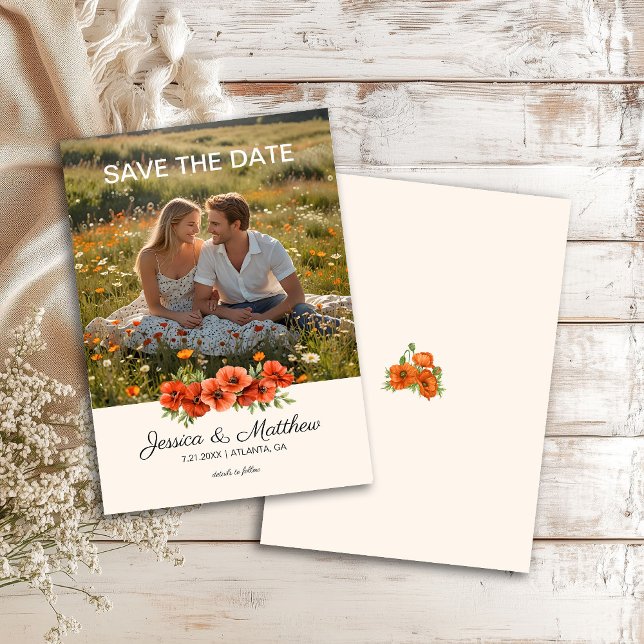 Photo Orange Poppies Wedding Script (Skapare uppladdad)