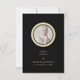 Photo Ornamental Rememsing Loved One Funeral Anteckningskort