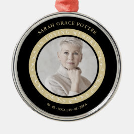 Photo Ornamental Rememsing Loved One Funeral Julgransprydnad Metall