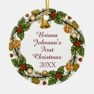 Photo Ornamet God Jul WANDEBaby Första Julgransprydnad Keramik