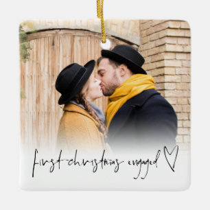 Photo Overlay Första jul Engine Namn-året Julgransprydnad Keramik