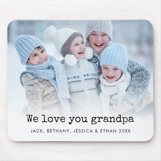 Photo Overlay Kärlek du Grandpa Namn Year Musmatta (Framsidan)