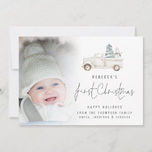 Photo Overlay Script Baby Första jul Lastbil