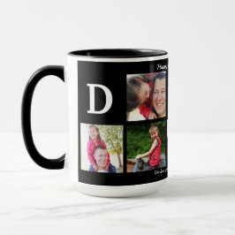 Photo PAPPA Collage Coffee Fars dag Black White Mugg
