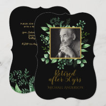 PHOTO Pension inbjuden Black Guld Löv