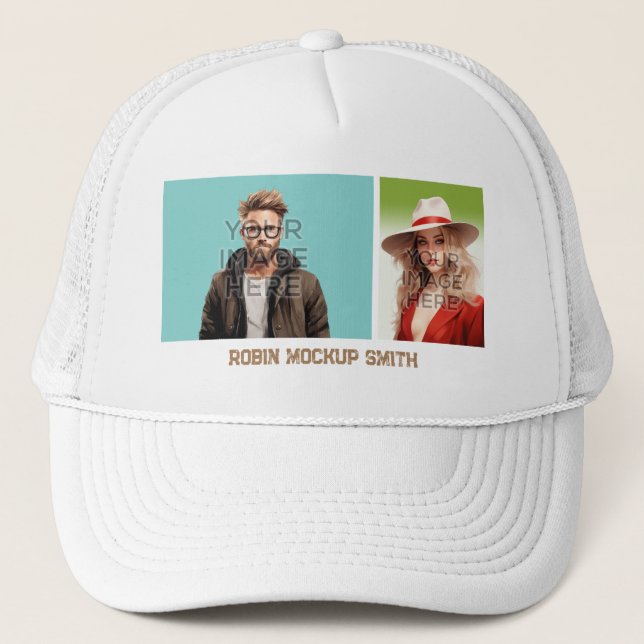 Photo Personalize Anpassningsbar Hats Baseball Cap Keps (Framsida)