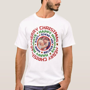 Photo Personalize för julfamiljen Helgdag T Shirt