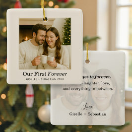 Photo Personalized Text Keepsake Julgransprydnad Keramik