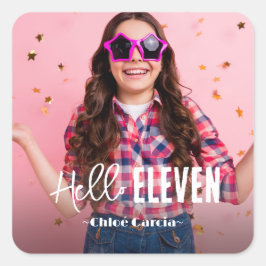 Photo Personlig Birthday Fyrkantigt Klistermärke