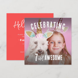 Photo Personlig Birthday Inbjudningar