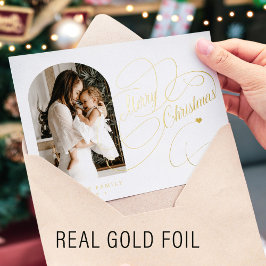 Photo personlig God jul-skript guld