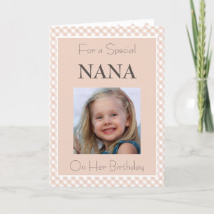Photo Personlig Nana Birthday Kort