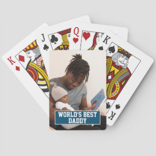 Photo Personlig Worlds Best Pappa Fars dag Casinokort