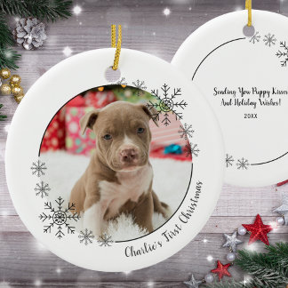 Photo Pets första jul Julgransprydnad Keramik