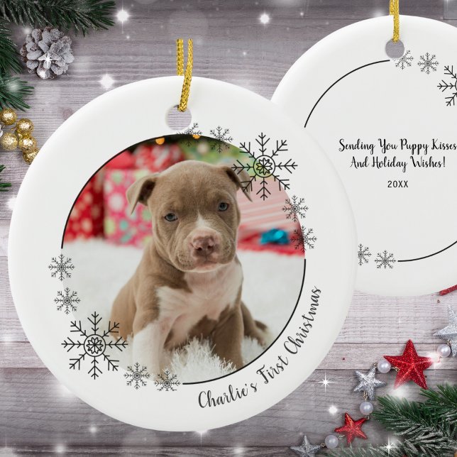 Photo Pets första jul Julgransprydnad Keramik (Skapare uppladdad)