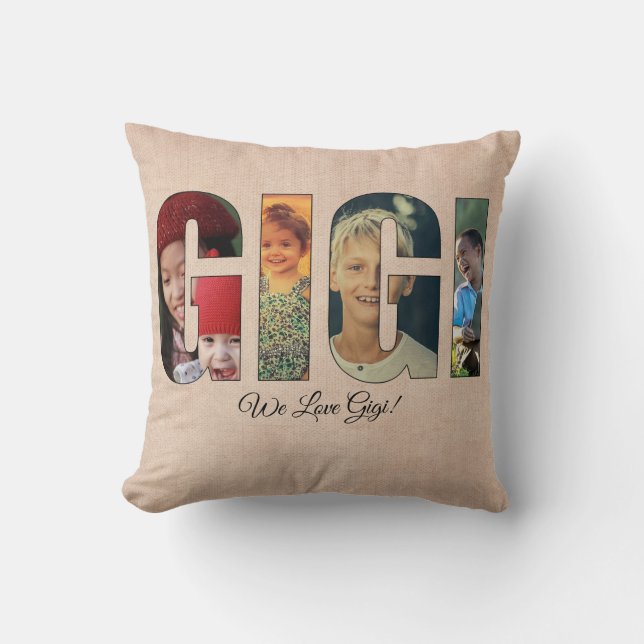 Photo Pillow GIGI, Add Bilder, Message on back Kudde (Framsida)