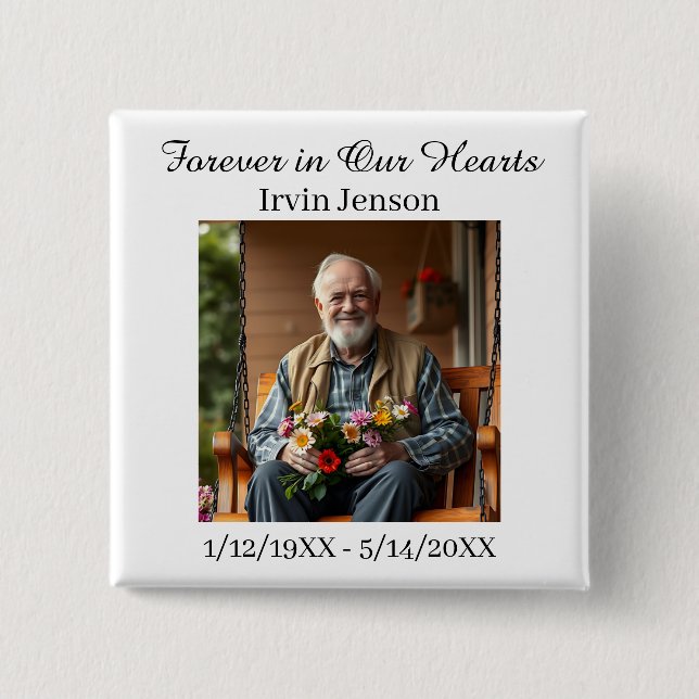 Photo & Poem | Memorial Forever in our Hearts Knapp (Framsida)