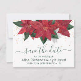 Photo Poinsettia Grönt jul Bröllop Meddelande