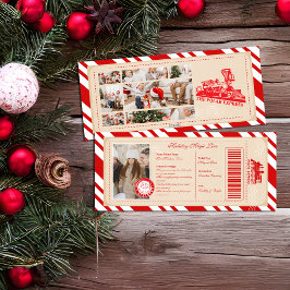 Photo Polar Express Christmas Ticket Julkort