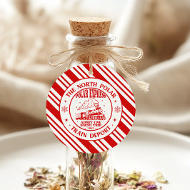 Photo Polar Express Christmas Ticket Runt Klistermärke