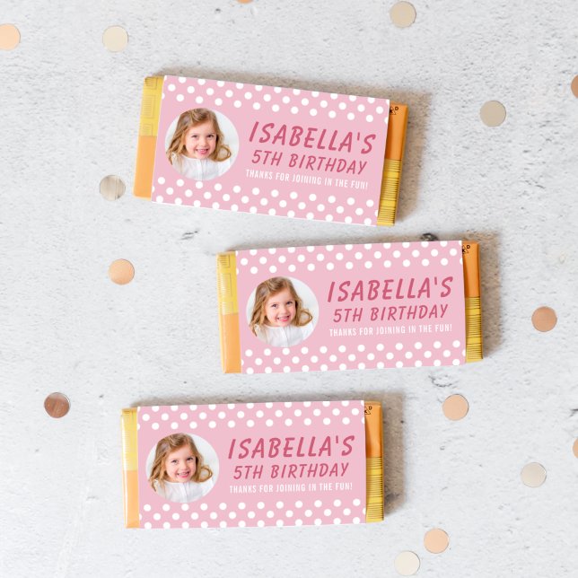 Photo Polka Dot Birthday Candy Pub Wrapper (Skapare uppladdad)