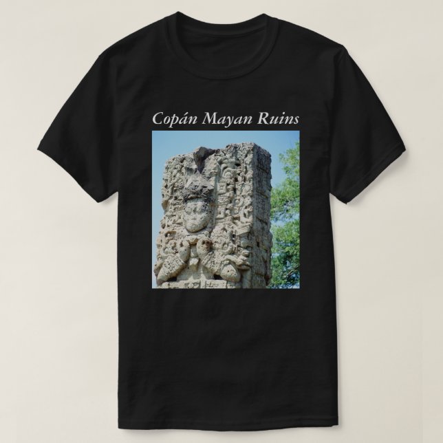 Photo Prated Ancient Ruins Mayan Honduras T-shirt (Design framsida)