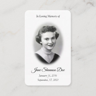 Photo Prayer Card | Det 23:e psalm-minneskortet Visitkort