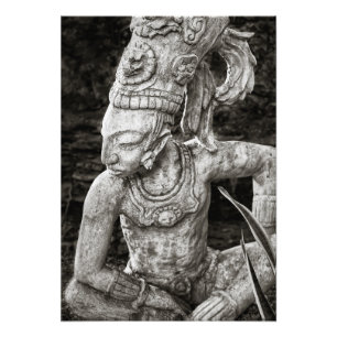 Photo Print - Ancient Mayan Figur - Mexiko Fototryck
