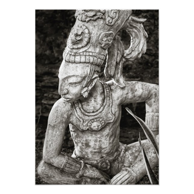 Photo Print - Ancient Mayan Figur - Mexiko Fototryck (Framsidan)