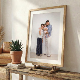 Photo Print för Family Porträtt Premium-satäng Fototryck