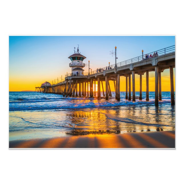 Photo Print för Huntington Beach Pier-fotoskrivare Fototryck (Framsidan)