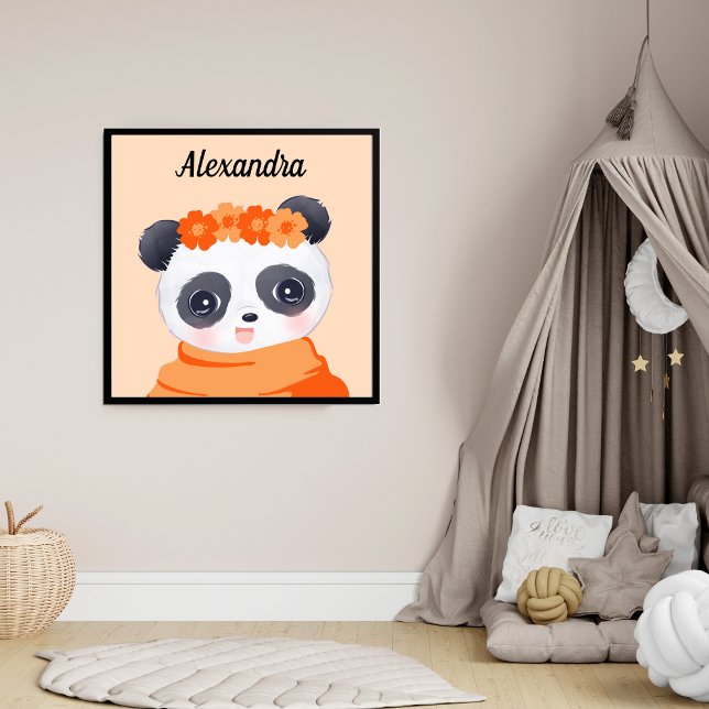 Photo Print för Orange av Baby Panda- Fototryck (Skapare uppladdad)