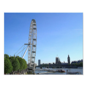 Photo Print med London Öga Ferris Wheel Fototryck