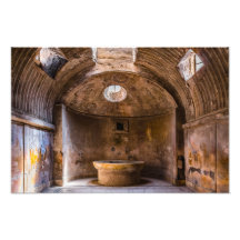 Photo Print - Roman Baths - Ancient Pompeii, Itali