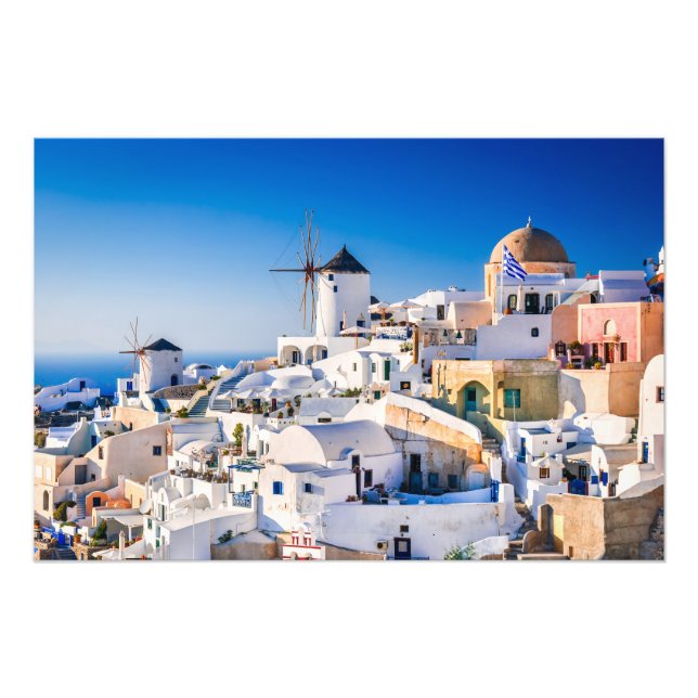 Photo print Santorini Grekland Fototryck (Framsidan)
