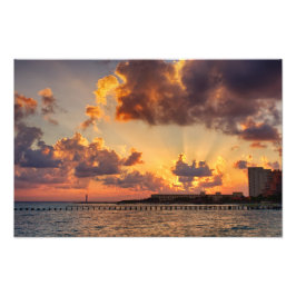Photo Print - Soluppgång i Cancun, Mexiko Fototryck