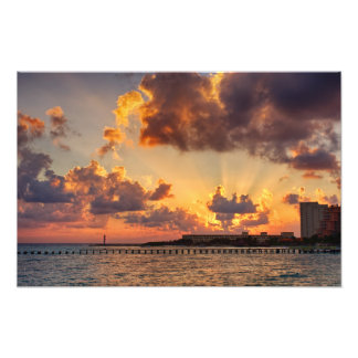 Photo Print - Soluppgång i Cancun, Mexiko Fototryck