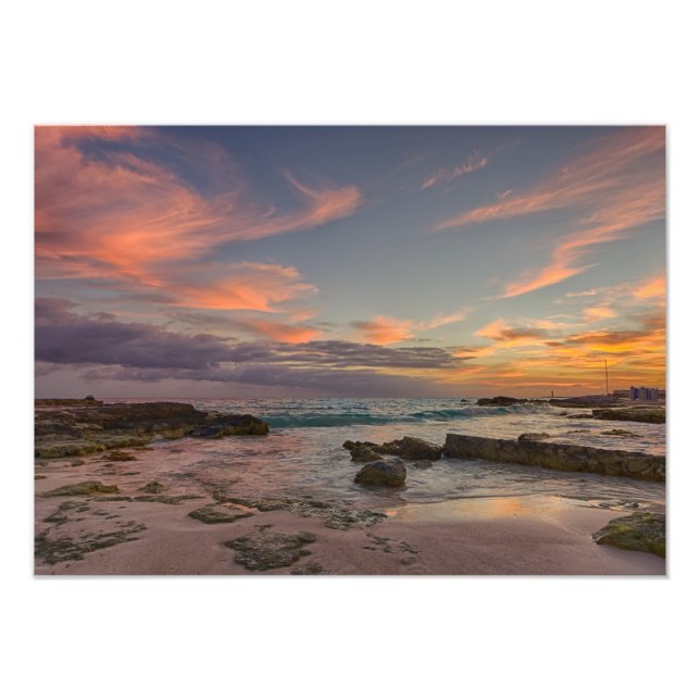 Photo Print - Soluppgång över Cancun, Mexiko Fototryck (Framsidan)