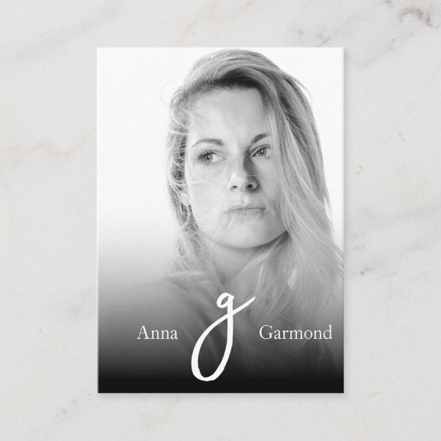 *~* Photo Professionell Simple AP31 QR Minimal Visitkort (Framsida)