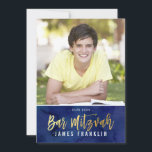 PHOTO PUB MITZVAH, modern blåfärgsfärgtyp guld Inbjudningar<br><div class="desc">med kat masard >> kat@simplysweetPAPERIE.com <<< PUB MITZVAH Inbjudan till ditt barn att konfigurera trendiget som mall är det enkelt att lägga till egna uppgifter eller slått anpassningsknappen och du kan lägga till eller ändra text, typsnitt, storlekar osv. TIP: 1. Om du vill ändra/flytta grafik/ändra bakgrund slå färg knappen "anpassa"....</div>