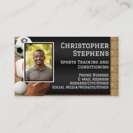 Photo QR Code Sports Personal Trainer Coach Visitkort