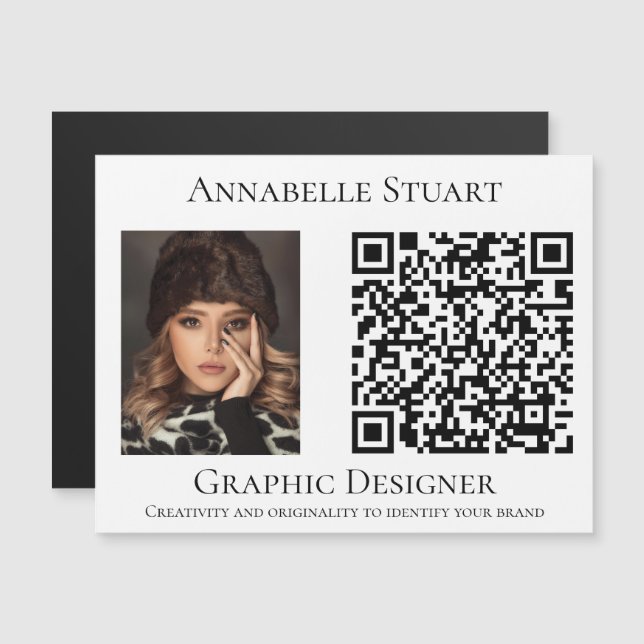 Photo QR-kod Business Company Large (Fram/baksida)