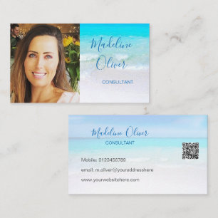 Photo QR-kod Ocean Beach Sea Travel Blue Visitkort