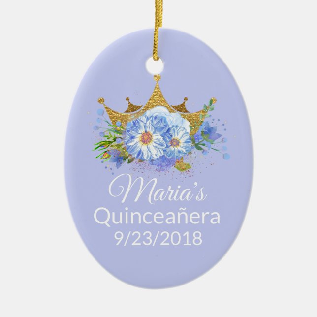 Photo Quinceañera Keepsak Ornament (Framsidan)