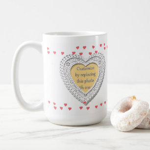 Photo Ram med små hjärtan Kaffemugg