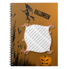 Photo Ram, Witch, Jack o'Lantern Notebook Anteckningsbok Med Spiral