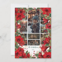 Photo Red Amaryllis Rustic Helgdag jul