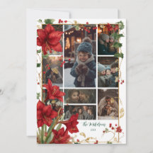 Photo Red Amaryllis Rustic jul