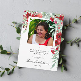 Photo Red Shades Botanical Blommigt Garland